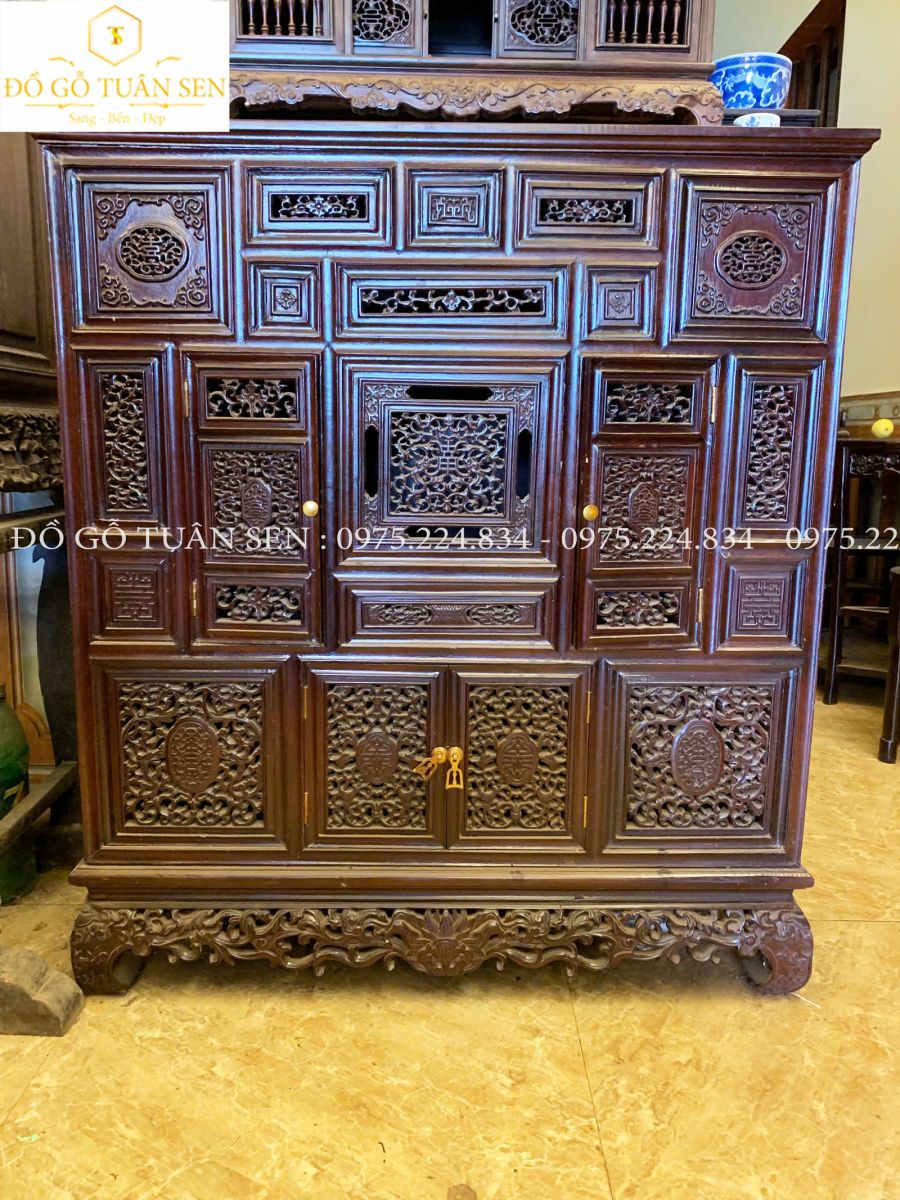 Thông tin kích thước tủ huế gỗ gụ